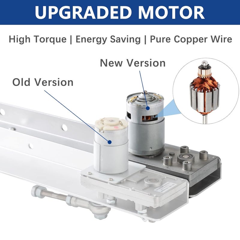 JQDML Store محرك خطي متذبذب بعزم دوران أعلى DC 24V 120RPM سرعة متغيرة شوط قابل للتعديل 2CM-8CM أقصى 40 رطل، مع مزود الطاقة (24V80mm120rpm) - Image 2